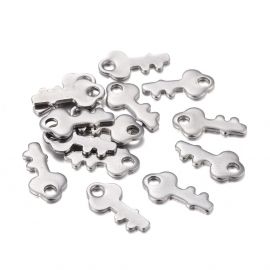 Nerūsējošā tērauda 304 kulons "Atslēga" 12,8x6,5x0,8 mm 8 gab.