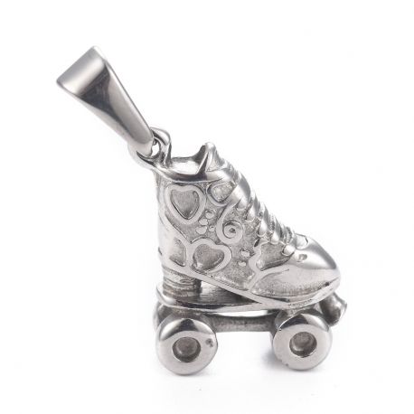 Stainless steel 304 pendant "Rollers" 19x14,5x6,5 mm 1 pc. MD2429