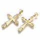 Misiņa kulons ar cirkonu "Cross" 30x20x2,5 mm 1 gab. MD2440