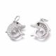 Messingist ripats tsirkooniga "Dolphin" 14x13x3,8 mm 1 tk. MD2438