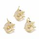 Brass pendant with Zircon "Dolphin" 14x13x3.8 mm 1 pc. MD2439