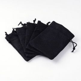 Sünteetilisest lõuendist kinkekott 12x9 cm 4 tk.
