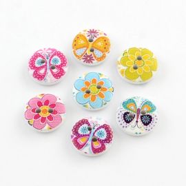 Holzsaga "Blumen" 15x4 mm 10 Stk.