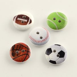 Holzsaga "Ball" 15x4 mm 20 Stk.