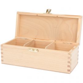 Wooden box for tea 3 pcs. 22x9x8 cm MED0065