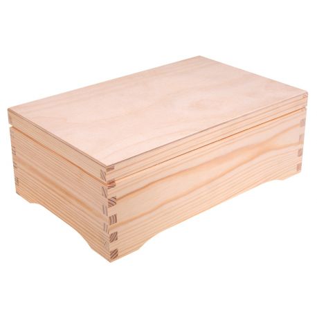 Wooden box - chest 30x20x12 cm. 1 pc. MED0074
