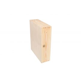 Triguba medinė dėžė vynui 36x30x10 cm. 1 vnt.