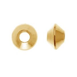 Gold-plated spacer 925 3.3x2.1 mm. 4 units.