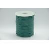 Leather for handicrafts. Genuine leather cord. Green cowhide 1 meter