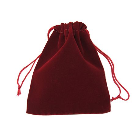 Dekoracijos - Velvetinis dovanų maišelis. Bordo spalvos dydis 9x7 cm 5 vnt 1 pakuotė