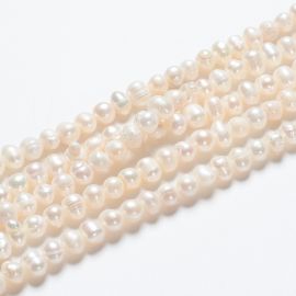 Natural freshwater pearls 5-6 mm. 1 thread. GP0110