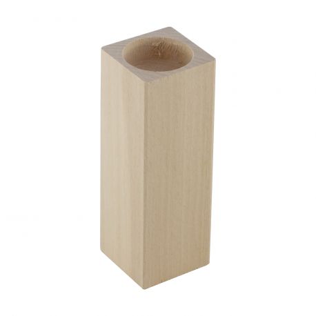 Kerzenhalter aus Holz 10x5x5 cm. 1 Stk. MED0082
