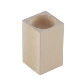 Wooden candlestick 8x5x5 cm. 1 pc. MED0083