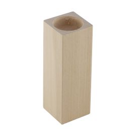 Kerzenhalter aus Holz 12x5x5 cm. 1 Stk.