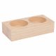 Wooden candlestick 2 compartments 10x5x2.5 cm. 1 pc. MED0086