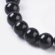 Natural Black Tourmaline Beads 6 mm, 1 strand.