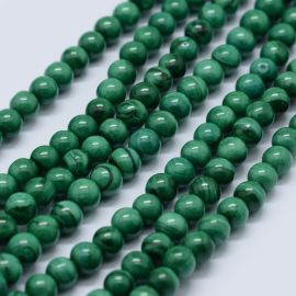 Naturaalsed malahhiithelmed 4 mm, 1 niit. AK1847