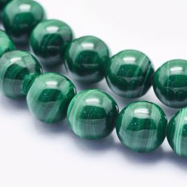 Dabīgā malahīta krelles 8 mm., 1 vītne.