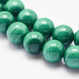 Dabīgā malahīta krelles 6 mm., 1 vītne.
