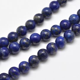 Looduslikud Lapis Lazuli helmed 8 mm., 1 niit.