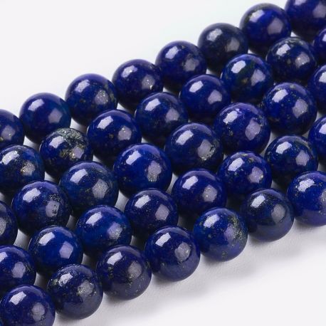 Natūralūs Lapis Lazuli karoliukai 6 mm., 1 gija.