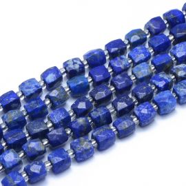 Natūralūs Lapis Lazuli karoliukai 8x9 mm., 1 gija.