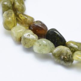 Natural Green Garnet Beads 5x4 mm., 1 thread.