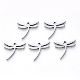 Stainless steel 304 pendant "Dragonfly" 16x15x1 mm., 1 pc.