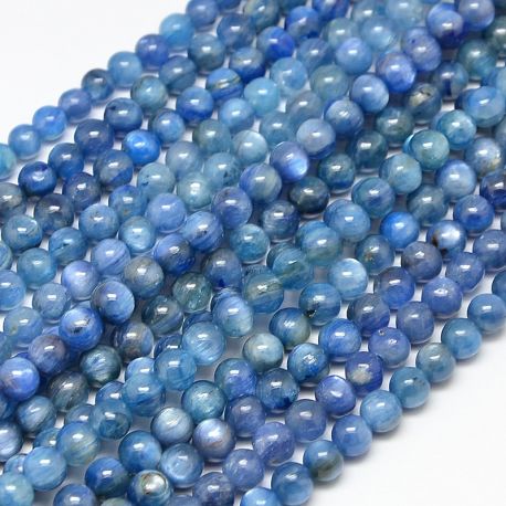 Natürliche Kyanito / Cyanito / Disthene Perlen 6 mm., 1 Faden.