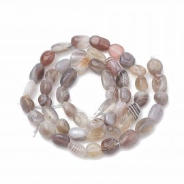 Natural Botswana Agate beads 15x54x2 mm., 1 thread.