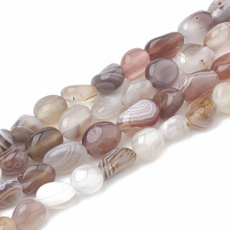 Dabīgās Botswana Agate krelles 15x54x2 mm., 1 vītne.