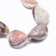 Natural Botswana Agate Beads 25x14x3 mm., 1 pc.