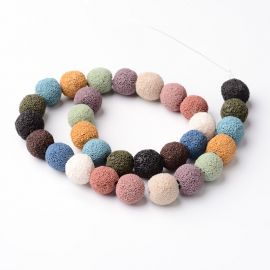 Natural Lava beads 13-14 mm 1 strand