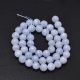 Natūralūs Blue Lace agato karoliukai 8 mm 1 gija
