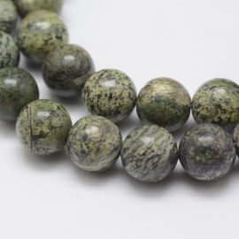 Natural Green Zebra Jasper Beads 10mm 1 strand