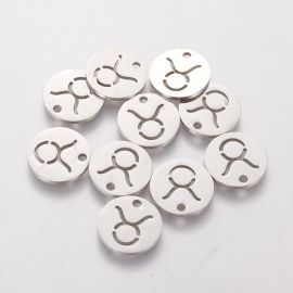 Roostevabast terasest 304 sodiaagiripats "Tauras / Taurus", 12x1 mm., 1 tk.