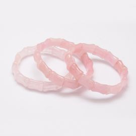 Natural Rose Quartz bracelet 10x15 mm. 1 pc.