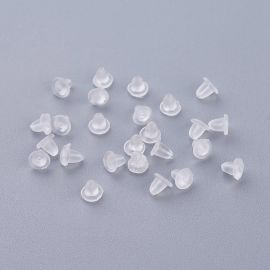 Plastic earring retainers 4x35 mm. 10 pcs.