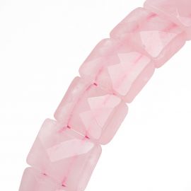 Dabīgā rozā kvarca rokassprādze 10x10 mm. 1 gab.