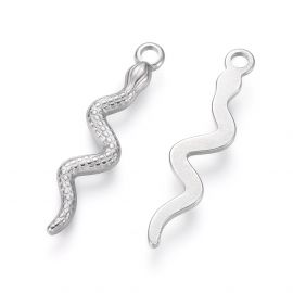 Stainless steel 304 pendant "Snake" 28x6x15 mm. 1 pc.