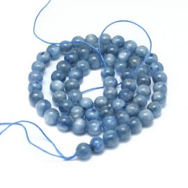 Dabīgās kianīta/distenīta krelles 8 mm. 1 pavediens.