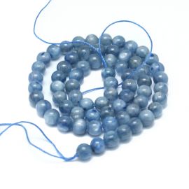 Natural Kyanite/Disthenite beads 8 mm. 1 thread.