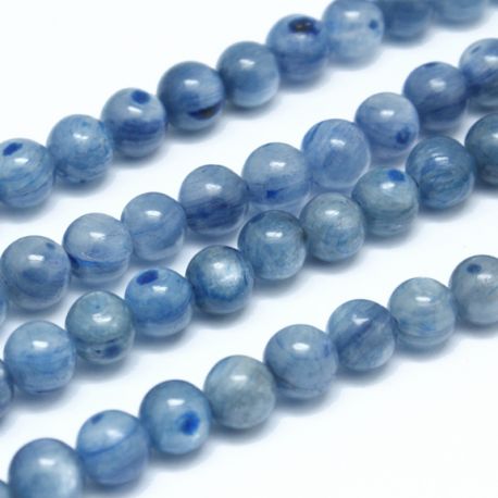 Dabīgās kianīta/distenīta krelles 8 mm. 1 pavediens.
