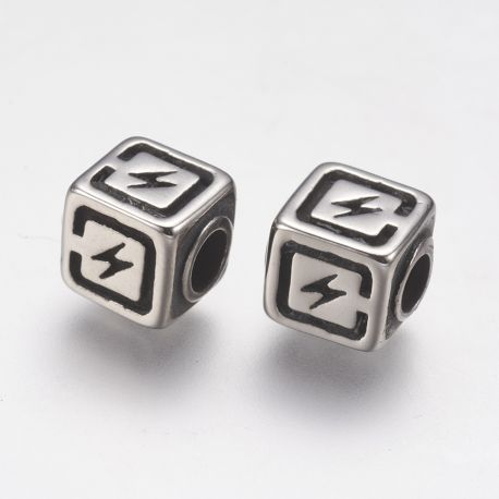 Roostevaba teras 304 Vahetükk "Cube" 6x6x6 mm. 1 tk. II0526
