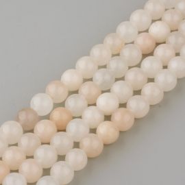 Natürliche rosafarbene Aventurin-Perlen 3-4 mm. 1 Faden.