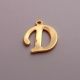 Stainless steel 304 pendant letter "D" 15x12 mm. 1 pc.