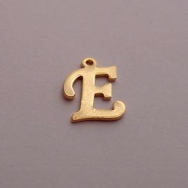 Stainless steel 304 pendant letter "E" 15x12 mm. 1 pc.