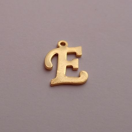 Nerūsējošā tērauda 304 kulons burts "E" 15x12 mm. 1 gab.
