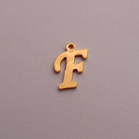 Stainless steel 304 pendant letter "F" 15x12 mm. 1 pc.