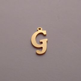 Stainless steel 304 pendant letter "G" 15x12 mm. 1 pc.